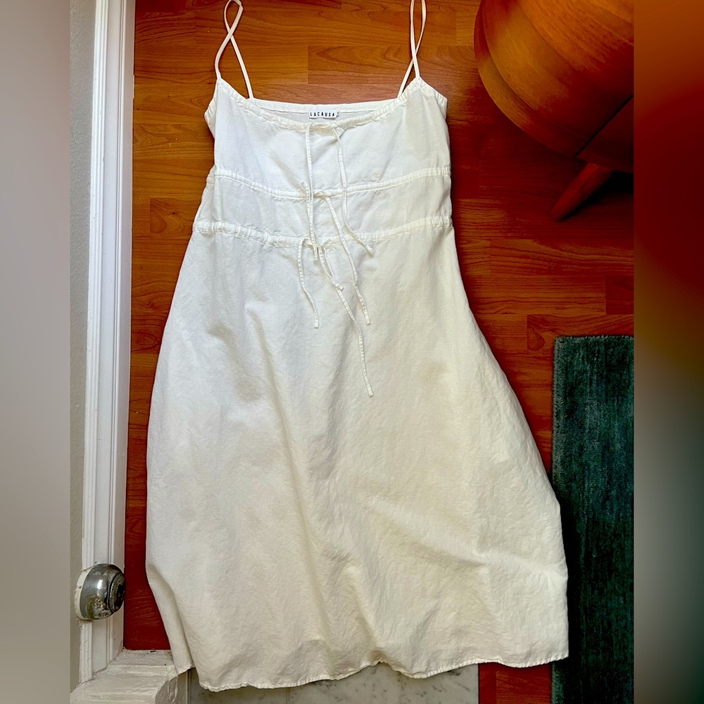 Lacausa white linen dress